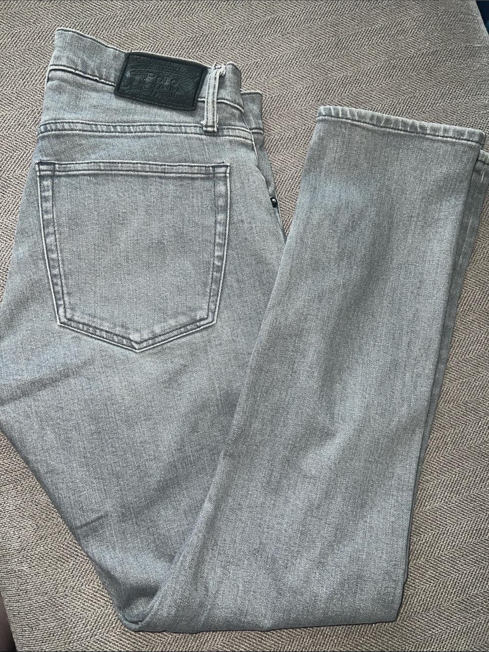 Polo by Ralph Lauren Men's Grey Slim Straight Jeans 31x30